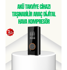 Akü Takviye Cihazı Jump Starter ve Dijital Hava Kompresörü