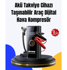 SOS Fenerli Akü Takviye Cihazı Dijital Kompresör Powerbank