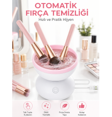 Otomatik Makyaj Fırçası Temizleyici USB Destekli Taşınabilir Cihaz Yeni Nesil