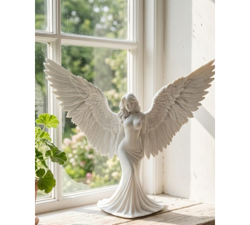 Dekoratif Melek İnsan Figürlü 3D Heykel Biblo Modern Ev Dekoru