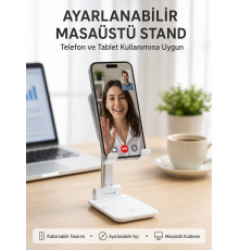 Taşınabilir Masaüstü Telefon Tutucu Ayarlanabilir Yükseklik Yeni Nesil