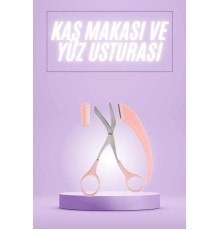 Taraklı Kaş Makası ve Ustura Seti Kaş Düzeltme Makası Kaş Bıyık Alma Aleti
