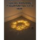 Minareli Hilal LED Işık Gold Metal Gövdeli Pilli Ramazan Dekoru