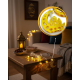 Minareli Hilal LED Işık Gold Metal Gövdeli Pilli Ramazan Dekoru