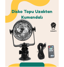 Müzik Ritmine Uyumlu 7 Modlu Renkli Disko Topu Işığı