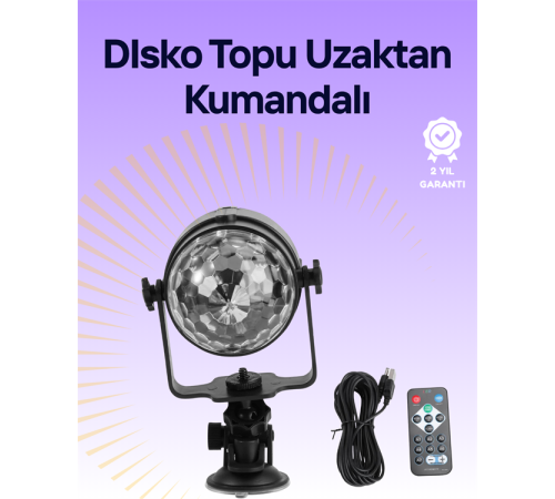 Taşınabilir ve Dayanıklı Plastik Kristal LED Disko Işığı