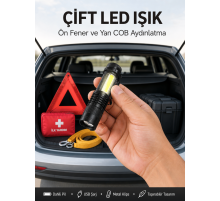 Taşınabilir Şarjlı LED Fener - 4 Modlu, 2000LM, Ayarlanabilir Odak Yeni Nesil