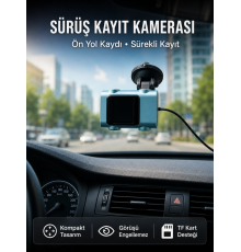 Araç Ön Cam Kamerası Sürüş Güvenliği İçin Video Kayıt Yeni Nesil