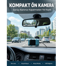 Kompakt Dash Kamera USB Şarj TF Kart Destekli Yeni Nesil