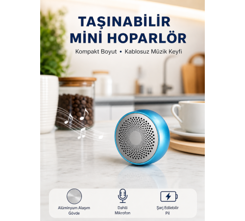 10W Güçlü Stereo Bluetooth Hoparlör – 360° Surround Ses Deneyimi Yeni Nesil