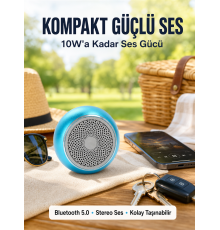 Alüminyum Gövdeli Mini Bluetooth Hoparlör – Dayanıklı ve Şık Tasarım Yeni Nesil