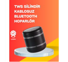 Mini Silindir Kablosuz Hoparlör Güçlü Ses 4W Bas + TWS Senkron Özellik
