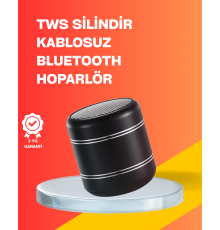 Mini Silindir Kablosuz Hoparlör Güçlü Ses 4W Bas + TWS Senkron Özellik