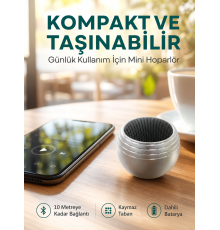 Kablosuz Mini Hoparlör Şarjlı TWS Destekli Kompakt Ses Sistemi Yeni Nesil