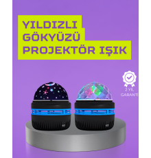 USB’li Yıldız Projektör Lamba – Döner Galaxy Işık Şovu, Çocuk ve Yetişkin Uyku Lambası