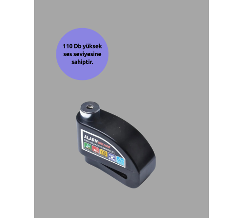 Yüksek Sesli 110dB Çelik Disk Kilidi Su Geçirmez Yeni Nesil