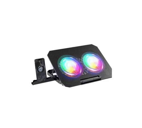 Notebook Soğutucu Stand RGB Aydınlatmalı İki Fanlı Laptop Altlığı