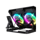 Ayarlanabilir Laptop Soğutucu Çift Fan RGB Işıklı Sessiz Çalışan