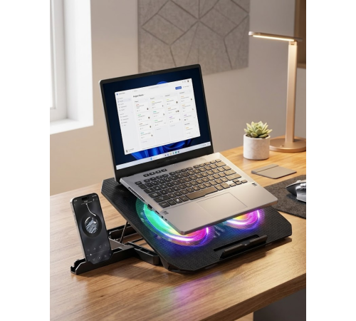 RGB Fanlı Laptop Soğutma Standı USB Girişli Notebook Yükseltici