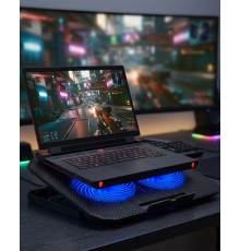 Laptop Soğutucu Stand Çift Fanlı 17 İnç Uyumlu Ayarlanabilir Notebook Altlığı