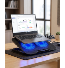 Notebook Soğutucu Fanlı Stand USB Portlu 8 Kademe Laptop Sehpası