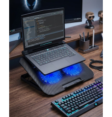 Çift Fanlı Sessiz Laptop Soğutucu 17 İnç Uyumlu Yükseltici Stand
