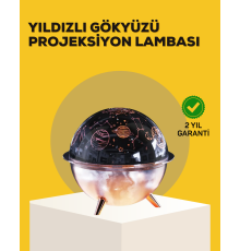 Yıldızlı Gökyüzü Efektli Uzay Temalı Nemlendirici Lamba