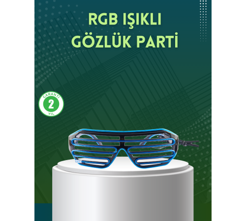 Işıklı LED Gözlük Parti Konser ve Etkinlik Aksesuarı