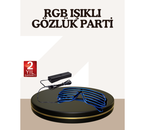 LED Işıklı Parti Gözlüğü Renkli Eğlence Aksesuarı