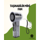 Sessiz Çalışan Taşınabilir Fan | Dijital Göstergeli | 100 Kademeli Hız Ayarı