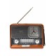 Vintage Nostaljik Radyo AUX USB SD Kart Girişli Şarjlı Bluetooth Bağlantılı