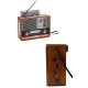 Vintage Nostaljik Radyo AUX USB SD Kart Girişli Şarjlı Bluetooth Bağlantılı