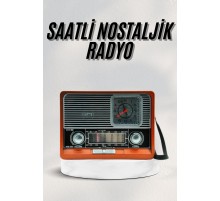 Vintage Nostaljik Radyo AUX USB SD Kart Girişli Şarjlı Bluetooth Bağlantılı