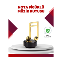 Altın Nota Temalı Müzik Kutusu  Müzikli Hediyelik