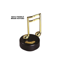 Altın Nota Figürlü Müzik Kutusu
