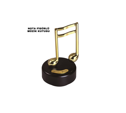 Altın Nota Figürlü Müzik Kutusu