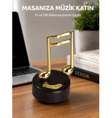 Altın Nota Temalı Müzik Kutusu Müzikli Hediyelik Yeni Nesil