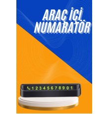 Tüm Araçlara Uyumlu Araç Içi Park Numaratör Oto Araç Numaratör