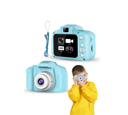Mavi HD Taşınabilir Mini Dijital Kamera Video ve Fotoğraf Kayıt Özellikli