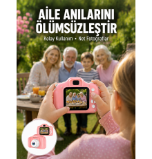 Taşınabilir HD Dijital Kamera Video Kayıt Fotoğraf Çekim USB Bağlantılı Şarjlı Yeni Nesil