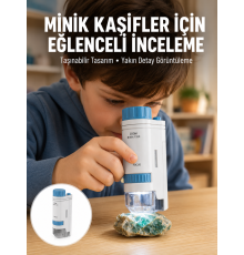 PMMA Optik Lensli Kompakt Taşınabilir Mikroskop Yeni Nesil
