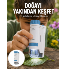 ABS Gövdeli Öğrenci ve Hobi Mikroskobu – Mavi Renk Yeni Nesil