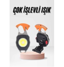 Çok İşlevli Acil Durum Işığı USB Şarjlı Cep Feneri 7 Farklı Mod