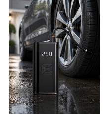 Kablosuz Lastik Şişirme Kompresörü Dijital Ekranlı Powerbank Özellikli Hava Pompası