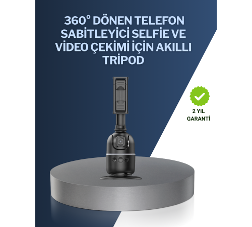 Yüz Takipli 360° Akıllı Gimbal Telefon ve Aksiyon Kamera Uyumlu