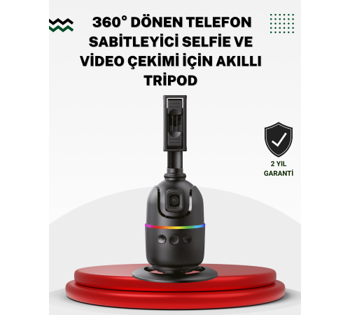 Sosyal Medya İçerikleri İçin Otomatik Yüz Takipli 360° Döner Gimbal Stand