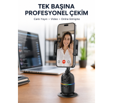 Canlı Yayın ve Video Çekimleri İçin Otomatik Yüz Takipli Masaüstü Gimbal Yeni Nesil