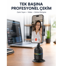 Canlı Yayın ve Video Çekimleri İçin Otomatik Yüz Takipli Masaüstü Gimbal Yeni Nesil