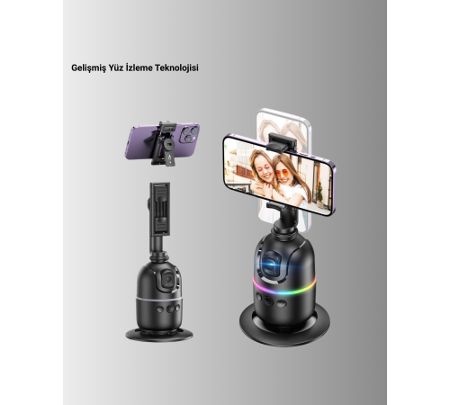 Canlı Yayın ve Video Çekimleri İçin Otomatik Yüz Takipli Masaüstü Gimbal Yeni Nesil