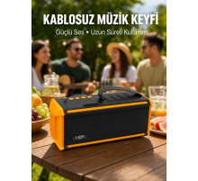 Taşınabilir J-IPOX P520 1200 mAh Bluetooth Hoparlör Mikrofonlu Yeni Nesil